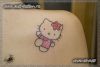 tattoo Hello Kitty. Женская цветная татуировка на лопатке. Тату в СПБ.