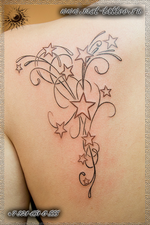 Женские татуировки на спине