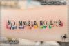 No Music No Life. фото татуировки - надписи. Татуировки для девушек на предплечье